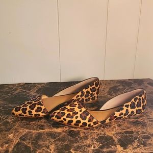 J Crew size 6.5 women's animal print D'Orsay Flat shoes